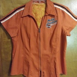 Harley-Davidson zip front fitted SS shirt